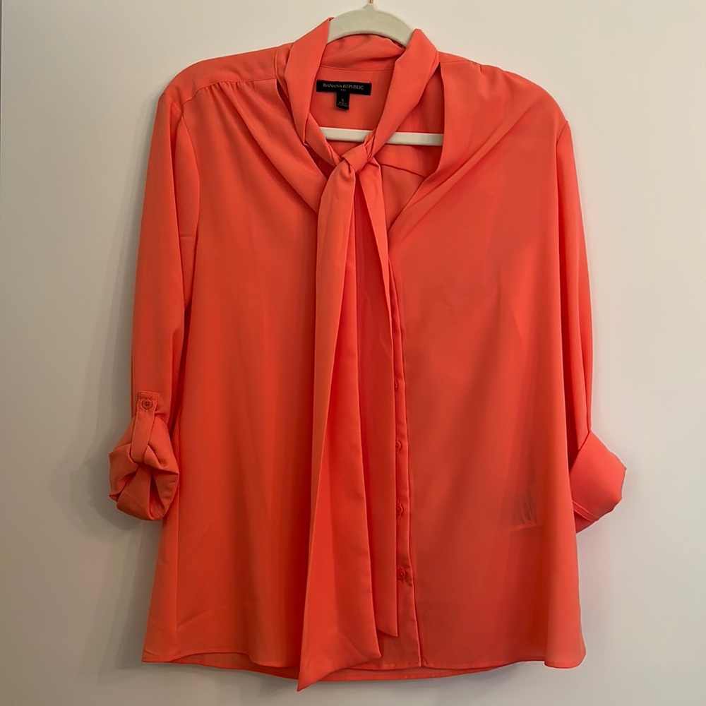 Banana Republic Bright Peach Blouse